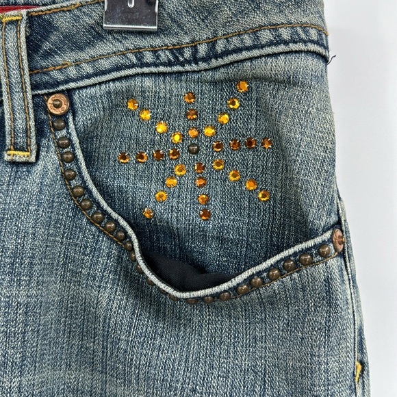 Seven 7 Premium Denim Capri Jeans with embellished pockets-SIZE 16 - Picture 3 of 7